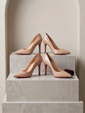 Comfort Enhance Classic Patent Stiletto Pumps with Red Sole
