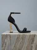 Comfort Enhance Crystal Embellished Sculpted Logo Heels