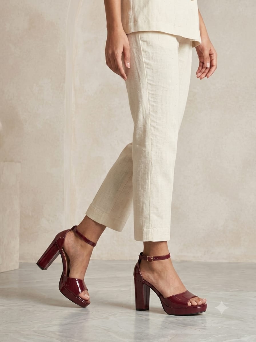 Comfort Enhance Floral Lace Pointed Toe Slingback Heels