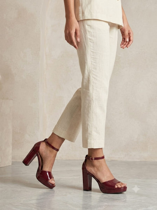 Comfort Enhance Floral Lace Pointed Toe Slingback Heels