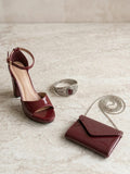 Comfort Enhance Floral Lace Pointed Toe Slingback Heels