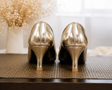 Comfort Enhance Women's Black Glossy Pointed Toe Bow Flats