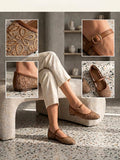 Comfort Enhance Floral Lace Mesh Mary Jane Flats