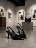 Comfort Enhance Glossy Patent V-Cut Slingback Heels