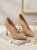 Comfort Enhance Pearl & Crystal Embellished Bridal Pumps