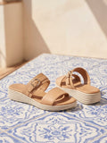 Comfort Enhance Dual-Strap Platform Slide Sandals